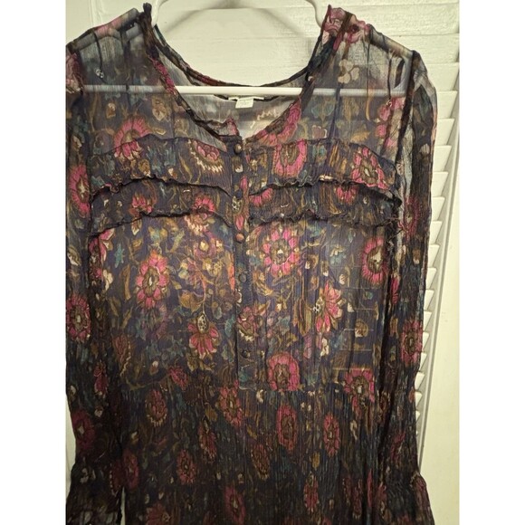 Sundance Catalog Litzy Bloom Long Sleeve Dress  L - Picture 7 of 10